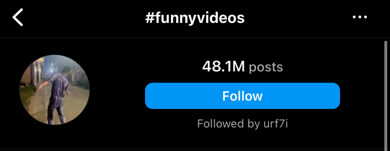 It shows the content is funny and is used in any reel or image that is hilarious. There are 48.1 million posts with this hashtag. It indicates that the content associated with it is intended to be humorous..    