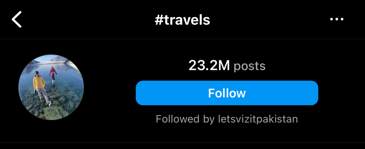 #Travel is a popular hashtag on Instagram, with 23.2 million posts. You can use it in posts related to travel.