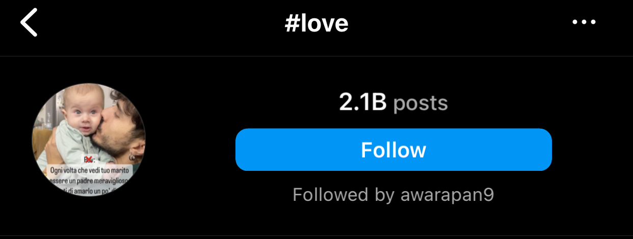 This hashtag can be used for any post that involves love. You can use it for lovely people, places, and things. It has 2.1 billion posts. Most of the users use it within their posts to showcase their favorites.